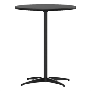 Flash Furniture 24&quot Round Wood Cocktail Table with 30&quot and 42&quot Columns