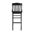 School House Back Black Wood Restaurant Barstool with Footrest