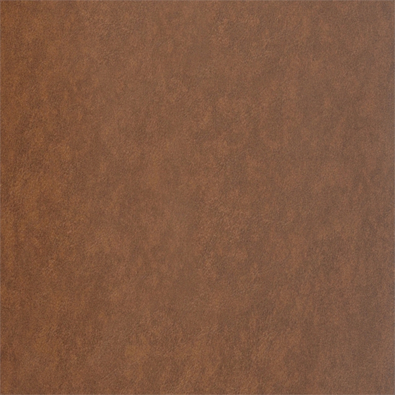 Metal Bar Stool with Swivel Vinyl Bucket Seat and Footrest in Weathered Brown