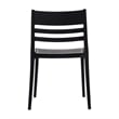 Commercial All-Weather Resin Patio Stack Chair with Slatted Backrest