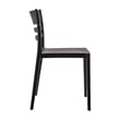 Commercial All-Weather Resin Patio Stack Chair with Slatted Backrest
