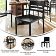 Commercial All-Weather Resin Patio Stack Chair with Slatted Backrest