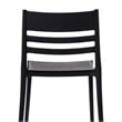 Commercial All-Weather Resin Patio Stack Chair with Slatted Backrest