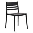 Commercial All-Weather Resin Patio Stack Chair with Slatted Backrest