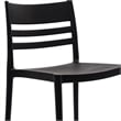 Commercial All-Weather Resin Patio Stack Chair with Slatted Backrest