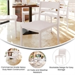 Commercial All-Weather White Resin Patio Stack Chair with Slatted Backrest