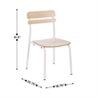 Commercial Solid Wood Dining Chair with White Frame and Antique White Finish