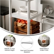 Galvanized Steel Adjustable Add-On Work Table Lower Restaurant Shelf