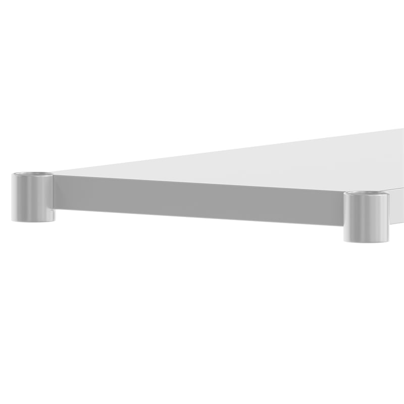 Galvanized Steel Adjustable Add-On Work Table Lower Restaurant Shelf