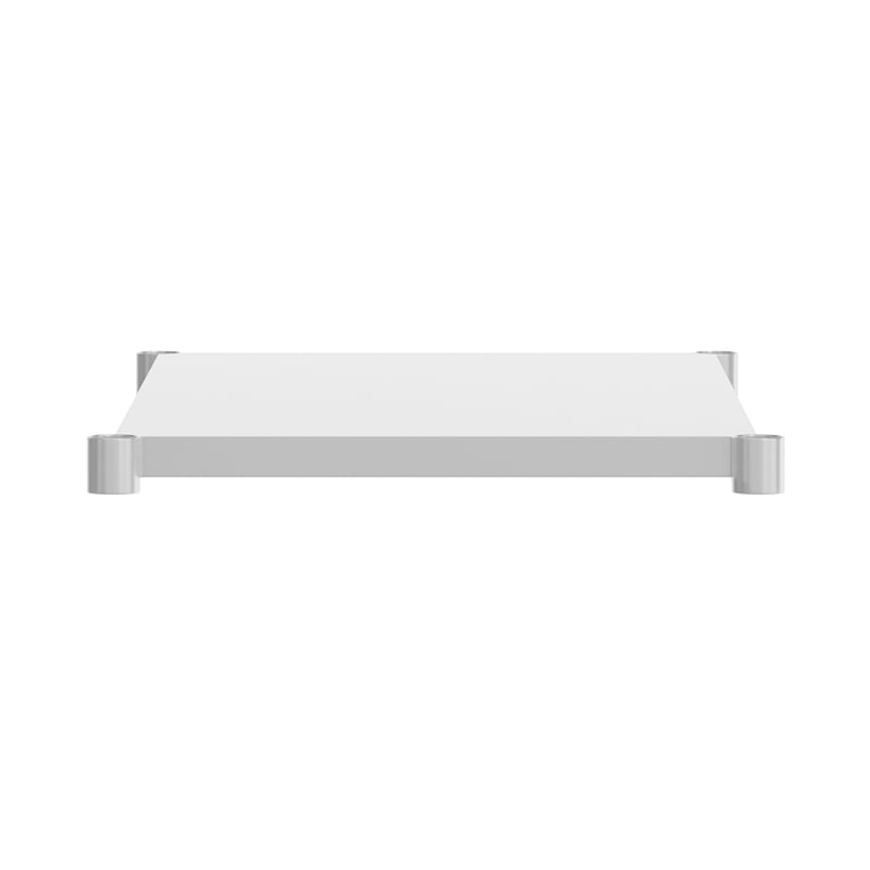 Galvanized Steel Adjustable Add-On Work Table Lower Restaurant Shelf