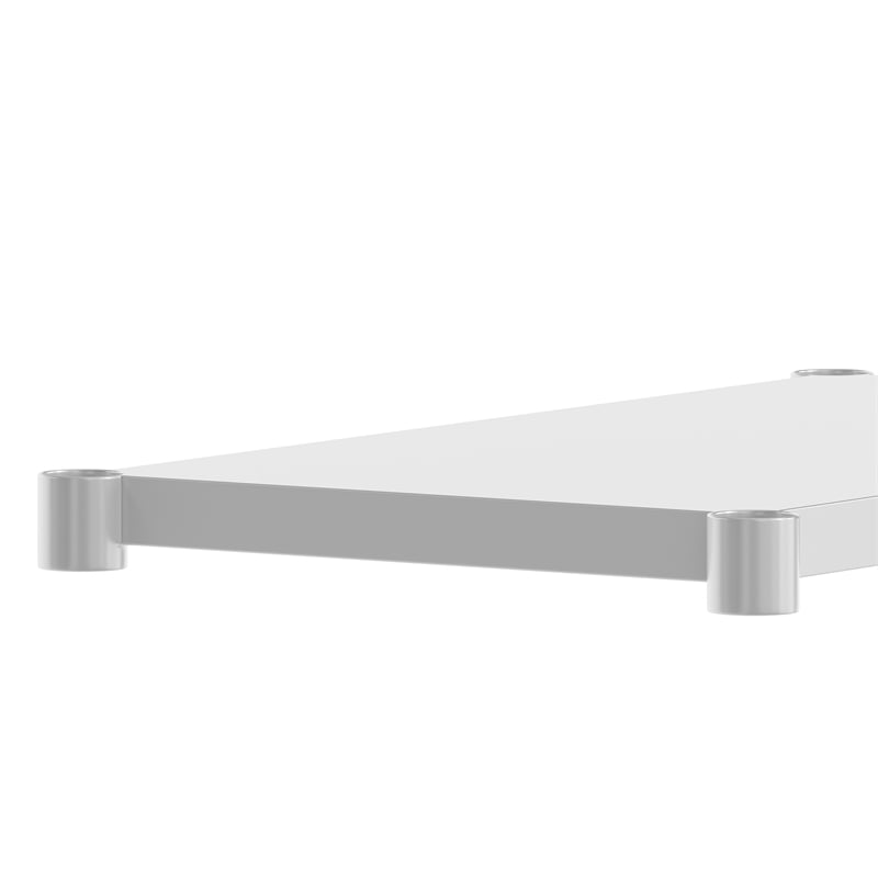 Galvanized Steel Adjustable Add-On Work Table Lower Restaurant Shelf