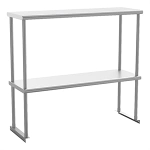 Commercial Grade NSF Certified Stainless Steel Metal Kitchen Double Overshelf