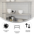 Commercial Grade NSF Certified Stainless Steel Metal Kitchen Double Overshelf