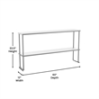 Commercial Grade NSF Certified Stainless Steel Metal Kitchen Double Overshelf