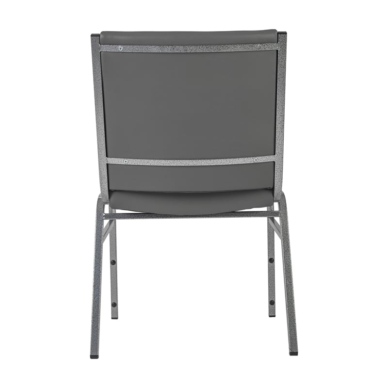 Flash Furniture Heavy Duty Gray Vinyl Stack Chair - Reception Furniture