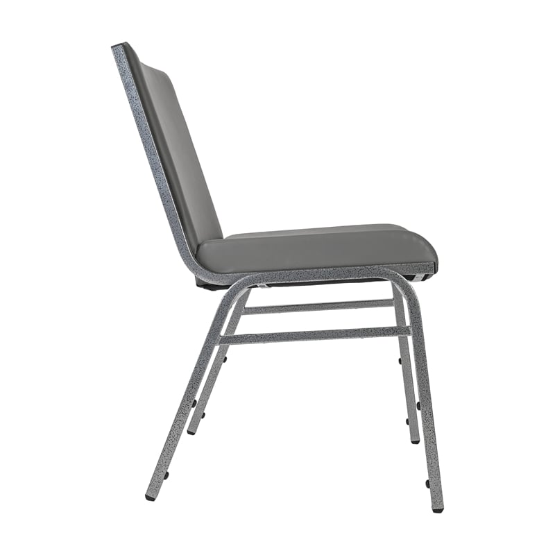 Flash Furniture Heavy Duty Gray Vinyl Stack Chair - Reception Furniture