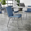 Flash Furniture Heavy Duty Navy Vinyl Stack Chair - Reception Furniture