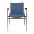 Heavy Duty Navy Vinyl Stack Chair with Arms - Reception Furniture