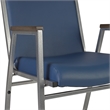 Heavy Duty Navy Vinyl Stack Chair with Arms - Reception Furniture