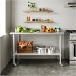 Commercial Stainless Steel Work Table with 4