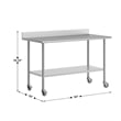 Commercial Stainless Steel Work Table with 4