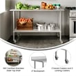Commercial Stainless Steel Work Table with 4