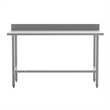 Commercial Stainless Steel Kitchen Prep and Work Table with Shelf and Backsplash