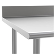 Commercial Stainless Steel Kitchen Prep and Work Table with Shelf and Backsplash