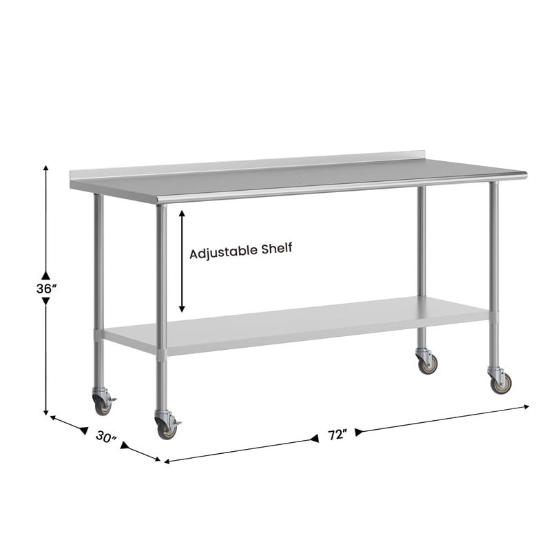 Commercial Stainless Steel Work Table with 1.5