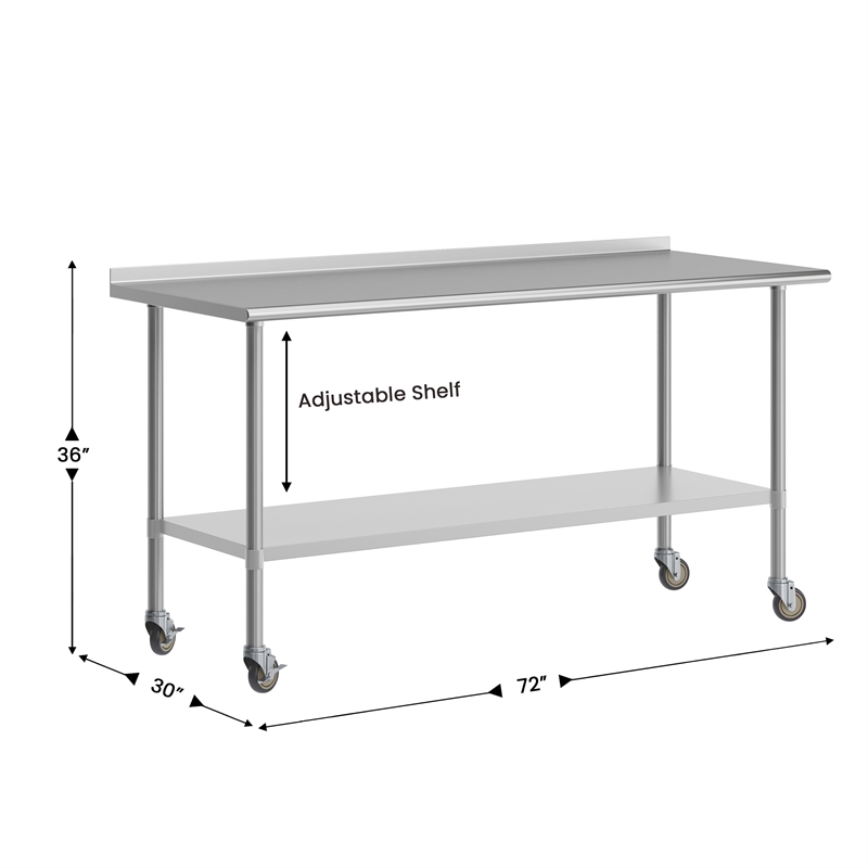 Commercial Stainless Steel Work Table with 1.5