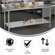 Commercial Stainless Steel Kitchen Prep and Work Table with Shelf and Backsplash