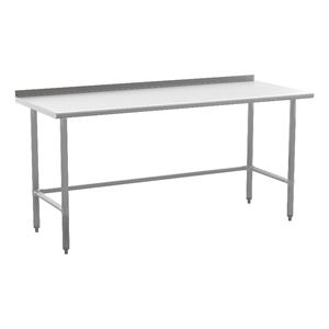 Commercial Stainless Steel Kitchen Prep and Work Table with 1.5&quot Backsplash