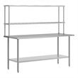 Commercial Stainless Steel Work Table with 2 Overshelves and 1 Undershef-30x72