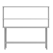 Commercial Stainless Steel Work Table with 2 Overshelves and 1 Undershef-30x72