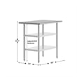 Commercial Stainless Steel 18 Gauge Work Table with 2 Undershelves - 24x36