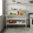 Commercial Stainless Steel Work Table with 2 Overshelves and Undershelves-24x60