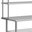 Commercial Stainless Steel Work Table with 2 Overshelves and Undershelves-24x60