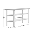 Commercial Stainless Steel 18 Gauge Work Table with 2 Undershelves - 24x72
