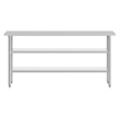 Commercial Stainless Steel 18 Gauge Work Table with 2 Undershelves - 24x72
