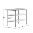 Commercial Stainless Steel 18 Gauge Work Table with 2 Undershelves - 30x48