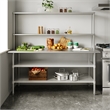 Commercial Stainless Steel Work Table with 2 Overshelves and Undershelves-30x72