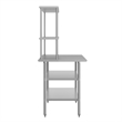 Commercial Stainless Steel Work Table with 2 Overshelves and Undershelves-30x72