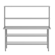 Commercial Stainless Steel Work Table with 2 Overshelves and Undershelves-30x72
