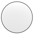 Wall Mount 36 Inch Shatterproof Round Accent Wall Mirror with Black Metal Frame