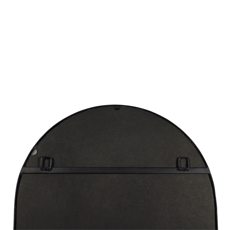 Full Floor Length Arched Mirror with Slim Black Metal Frame- 22