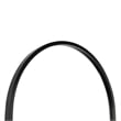 Full Floor Length Arched Mirror with Slim Black Metal Frame- 22