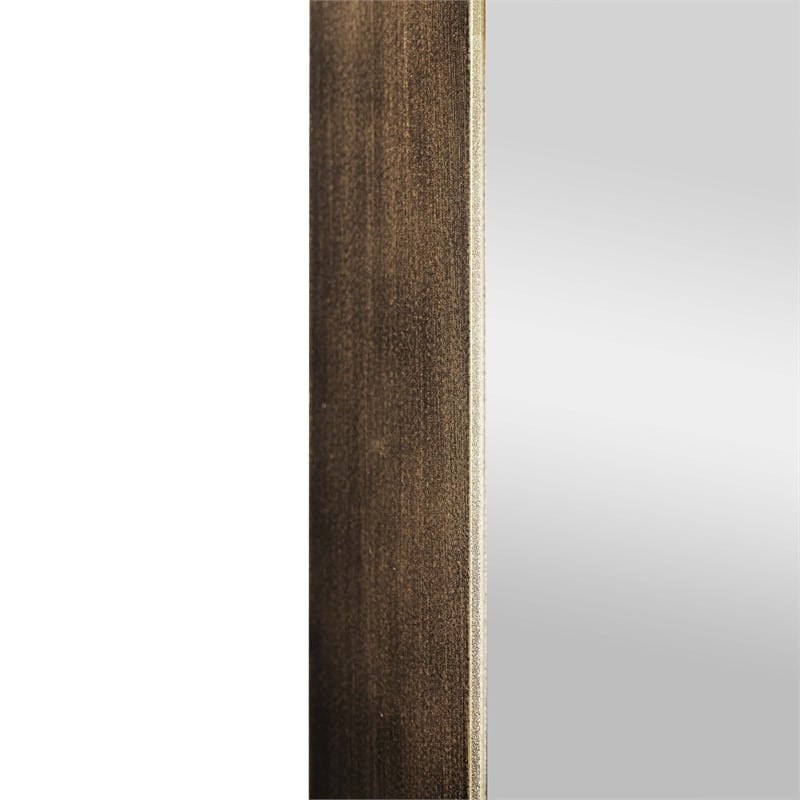 Large Rectangular Accent Mirror with 2 Inch Deep Iron Frame in Brnze - 48