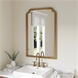 Large Accent Wall Mirror with Solid Rubberwood Frame in Weathered - 36