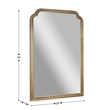 Large Accent Wall Mirror with Solid Rubberwood Frame in Weathered - 36