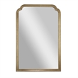 Large Accent Wall Mirror with Solid Rubberwood Frame in Weathered - 36